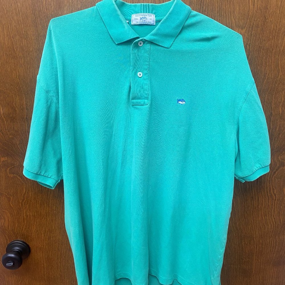 Solid Green Cotton Southern Tide Polo